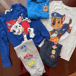 Boys Paw Patrol shirts, pants and shorts